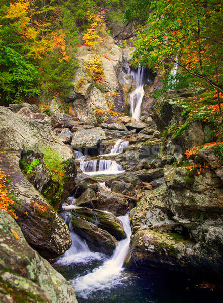 Massachusetts Landschaft Schönheit Fluss splash Felsen Stock foto © backyardproductions