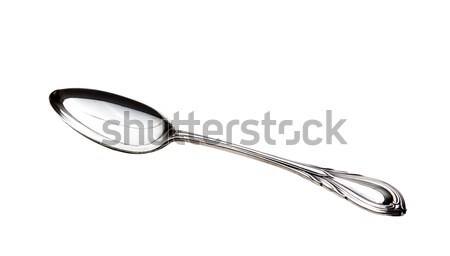 Sterling silver tea spoon isolated Stock photo © backyardproductions