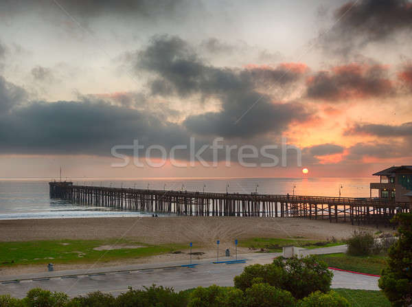 Tramonto pier California costa sole Foto d'archivio © backyardproductions