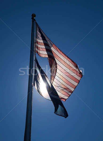Backlit US Flag Stock photo © backyardproductions