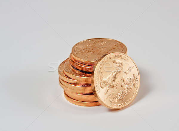 Stack of 1 ounce gold coins Stock photo © backyardproductions