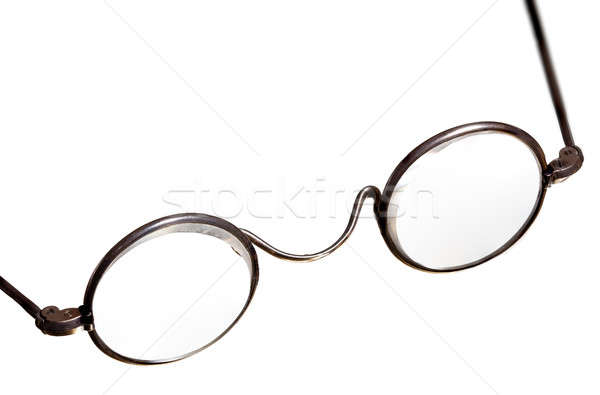 Antik olvasószemüveg izolált ódivatú fektet fehér Stock fotó © backyardproductions