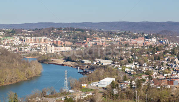 Miasta West Virginia panoramiczny panoramę Cityscape domu Zdjęcia stock © backyardproductions