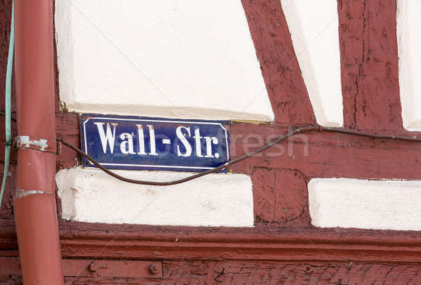 Ville vieille ville mauvais Allemagne Wall Street signe [[stock_photo]] © backyardproductions