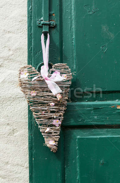 Cuore decorazione porta tradizione impiccagione Foto d'archivio © backyardproductions