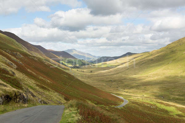 Passz Lake District Anglia kilátás völgy mutat Stock fotó © backyardproductions