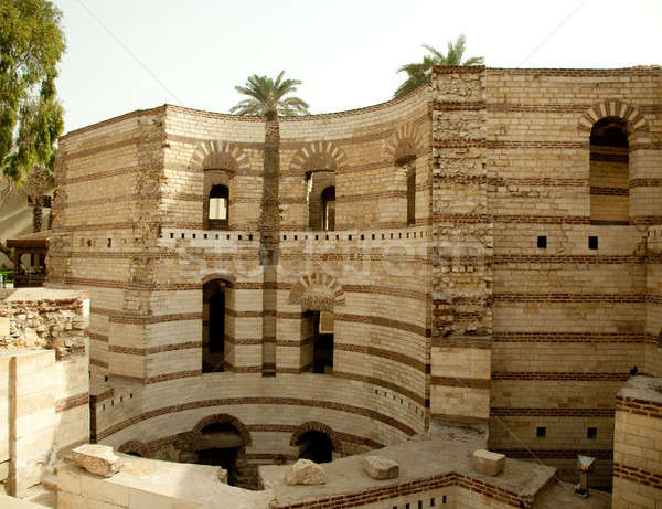 Vecchio romana torre Cairo rovine christian Foto d'archivio © backyardproductions
