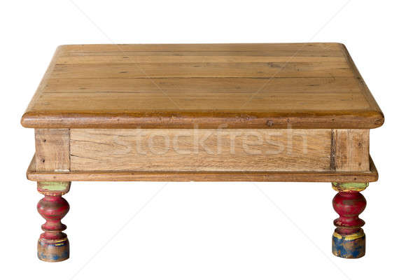 Stock photo: Old artisan table made from worn wood