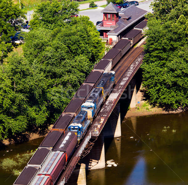 Aerial view Harpers Ferry rail station Stock photo © backyardproductions