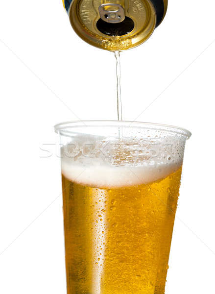 Golden Lagerbier Bier Einweg- Kunststoff Tasse Stock foto © backyardproductions