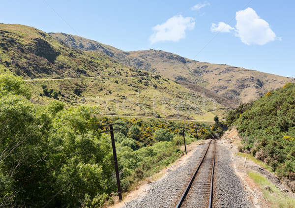 Eisenbahn Länge up New Zealand touristischen Zick-Zack- Stock foto © backyardproductions