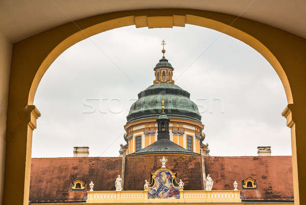Abadia Áustria cúpula mosteiro rio Foto stock © backyardproductions