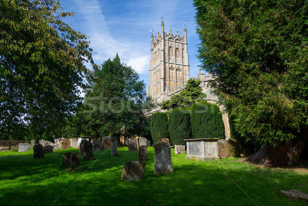 Kerk kerkhof oude stad steen Engeland Stockfoto © backyardproductions