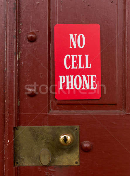 Red sign for no cell phone usage Stock photo © backyardproductions