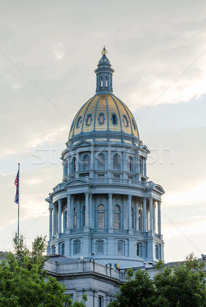 Stock photo: Gold covered dome of State Capitol Denver