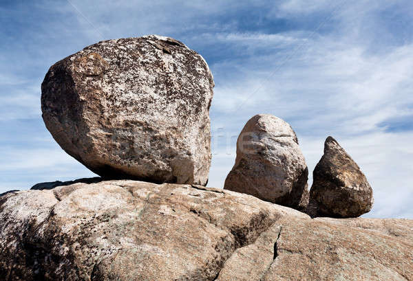 Three balanced boulders Stock photo © backyardproductions