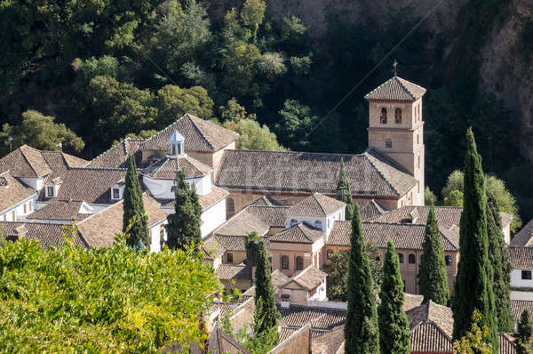 View vecchio chiesa Spagna antica città Foto d'archivio © backyardproductions