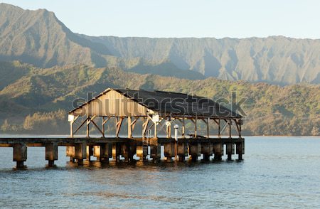Sunrise over Hanalei Bay Kauai Hawaii Stock photo © backyardproductions
