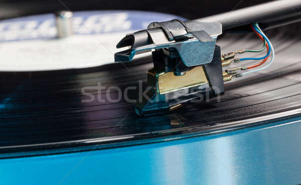 Vinilin analog înregistrare jucător cartus lp lung Imagine de stoc © backyardproductions