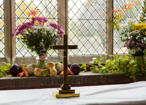 Interior of St Mary Church Swinbrook Stock photo © backyardproductions