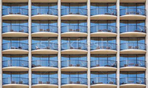 Pattern of hotel room balconies  Stock photo © backyardproductions