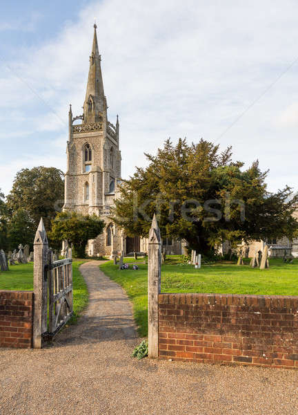 Flint church in Woolpit Suffolk Stock photo © backyardproductions