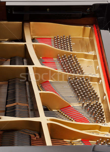 Interior of grand piano with strings Stock photo © backyardproductions