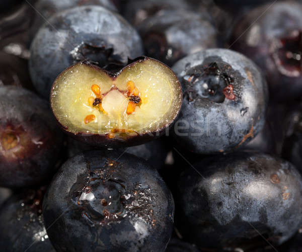 Stock photo: Fresh sliced blueberries