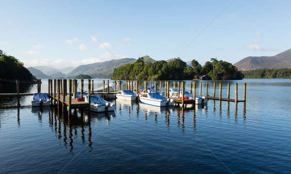 Boats on Derwent Water in Lake District Stock photo © backyardproductions