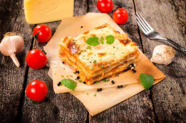 Homemade lasagna Stock photo © badmanproduction