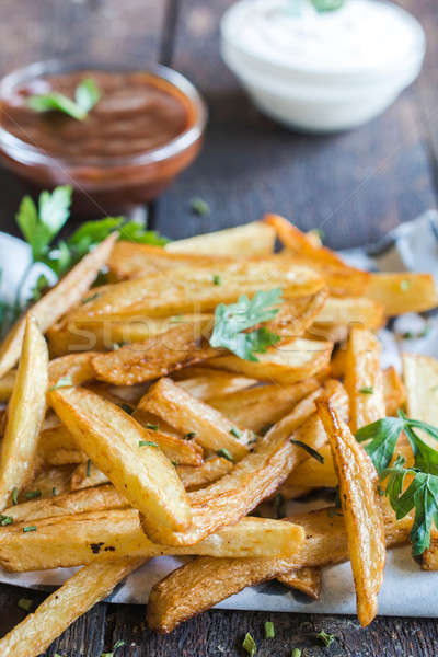 Homemade french fries Stock photo © badmanproduction