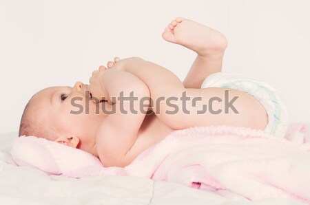 Baby grać gry miłości oczy Zdjęcia stock © badmanproduction