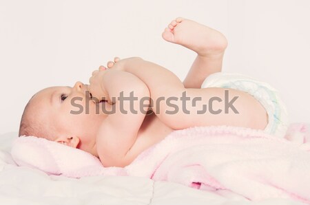 Baby spielen spielen Liebe Augen Stock foto © badmanproduction