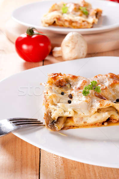 Stock photo: Cream and meat