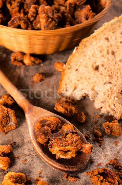 Tabeli tradycyjny żywności wieprzowina skupić obiedzie Zdjęcia stock © badmanproduction