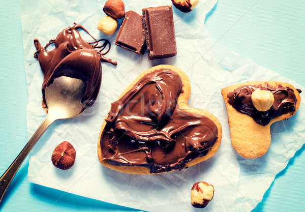 Sweet cream and cookies Stock photo © badmanproduction