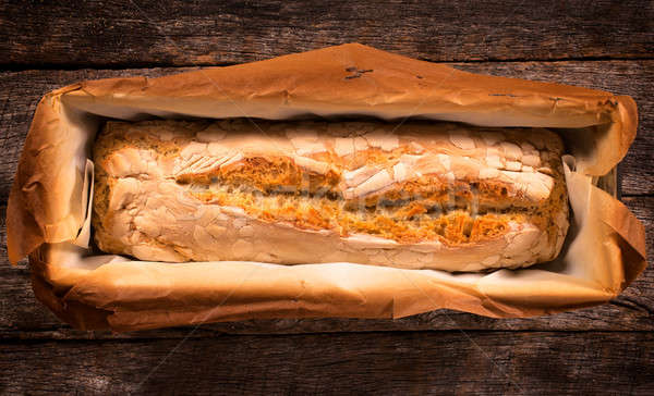 Pâine mucegai făcut în casă textură cumpărături cuţit Imagine de stoc © badmanproduction