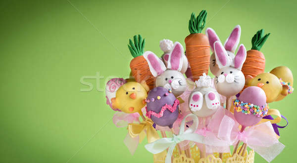 édes húsvét torta zöld copy space étel Stock fotó © badmanproduction
