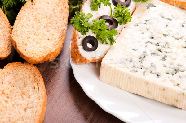 Brood schimmelkaas vers kaas diner sandwich Stockfoto © badmanproduction