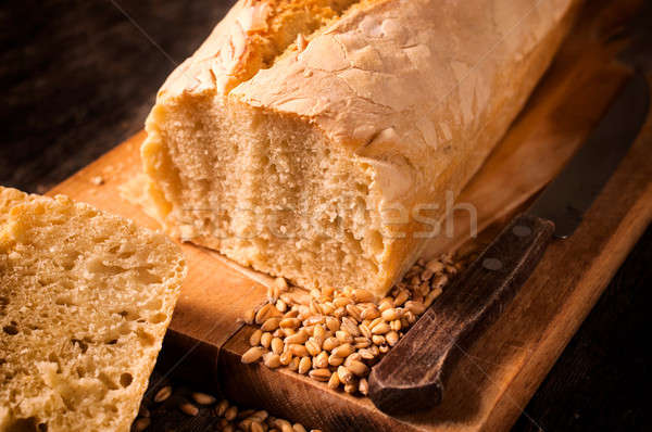 パン 自家製 白パン 木製 フォーカス ストックフォト © badmanproduction