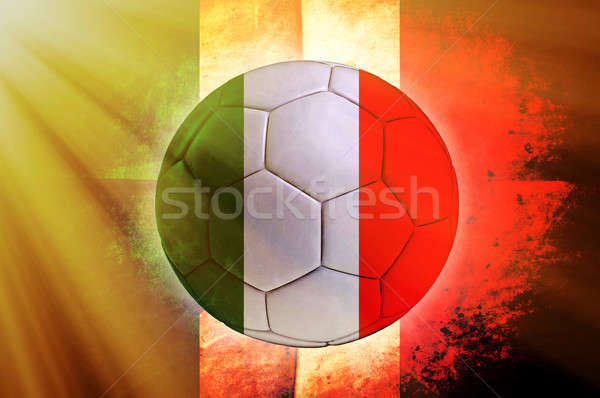 Italiano bola futebol bandeira italiana futebol futebol Foto stock © badmanproduction