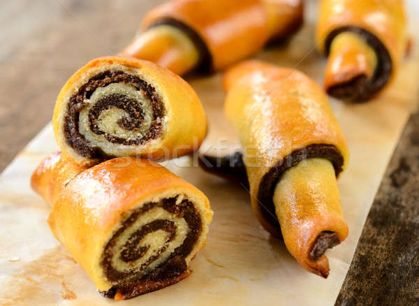 Stock photo: Chocolate croissant