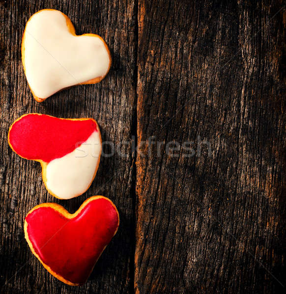 Homemade heart cookies Stock photo © badmanproduction