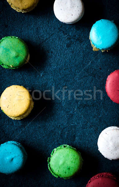 Macaroon cookies frame Stock photo © badmanproduction