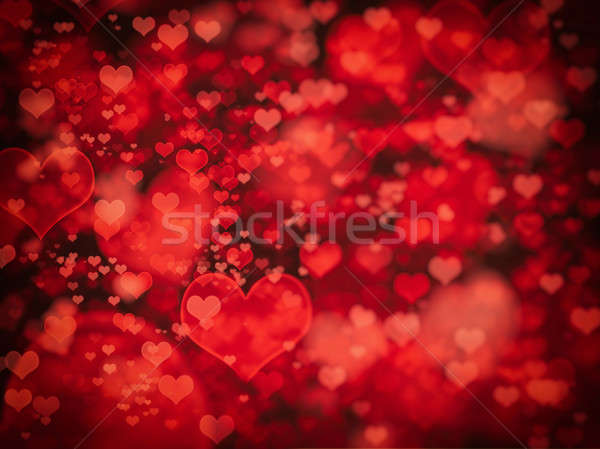 San Valentín brillante corazones bokeh luz día de san valentín Foto stock © badmanproduction