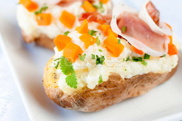 Cheese cream in potatoe Stock photo © badmanproduction