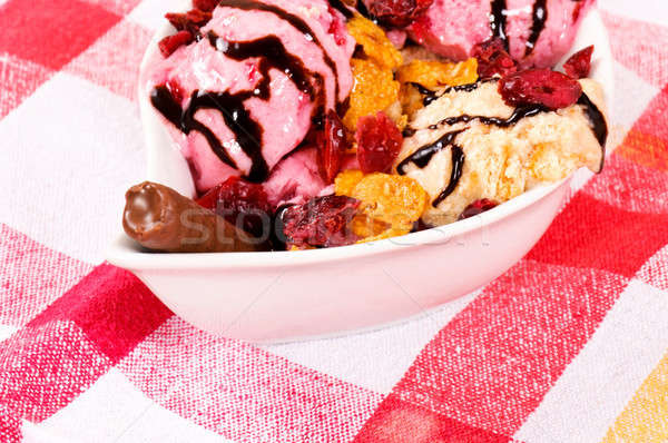 Fruchtig Eis Essen Obst Schokolade Sommer Stock foto © badmanproduction