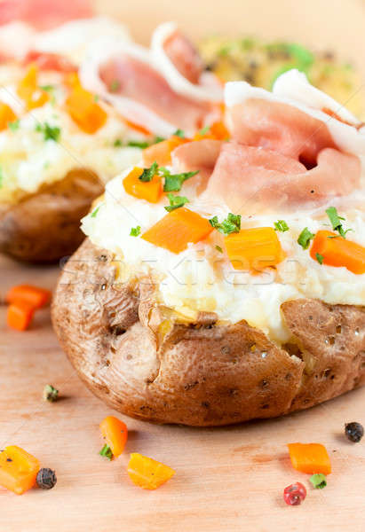 Stuffed potatoes Stock photo © badmanproduction