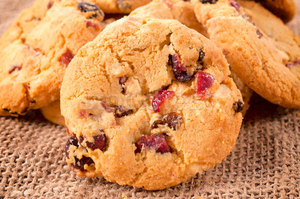 Canneberges cookies mise au point sélective maison chocolat [[stock_photo]] © badmanproduction