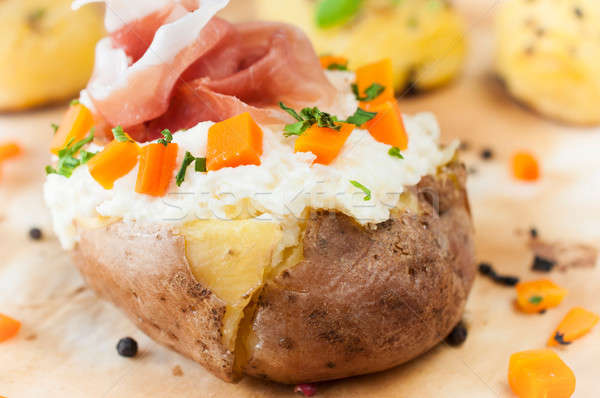 Stuffed potatoe Stock photo © badmanproduction